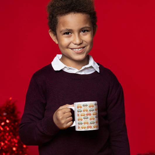 ヴィンテージ数々の色の車型 コーヒーマグカップ