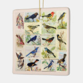 ヴィンテージ数々の色鳥類セラミックオーナメント セラミックオーナメント (左)