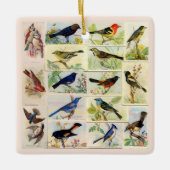 ヴィンテージ数々の色鳥類セラミックオーナメント セラミックオーナメント (正面)