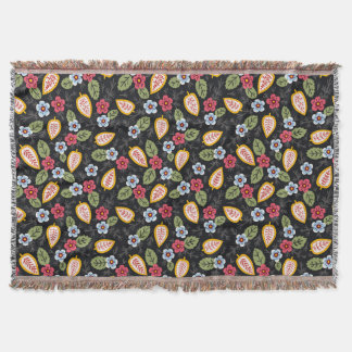 ヴィンテージ数々の花びら色 スローブランケット