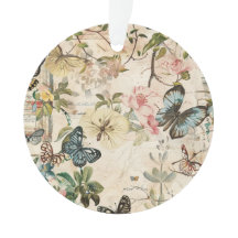 ヴィンテージ数々の蝶と花