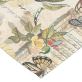 ヴィンテージ数々の蝶と花 ミディアムテーブルランナー (コーナー)