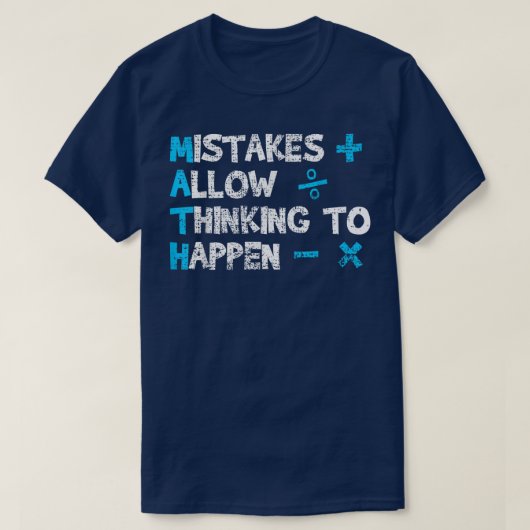 ヴィンテージ数学教師の面白いフレーズギフト 面白い数学 Tシャツ (デザイン正面)