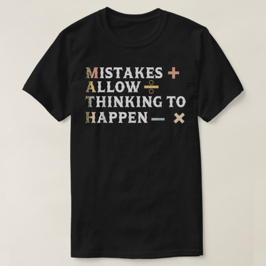 ヴィンテージ数学教師の面白いフレーズギフト 面白い数学 Tシャツ (デザイン正面)