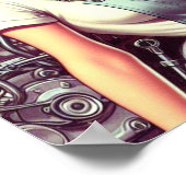 ヴィンテージ整備士のピンアップ ポスター (角)