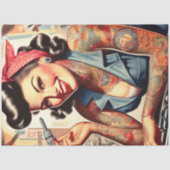 ヴィンテージ整備士のピンアップ 薄葉紙 (正面)