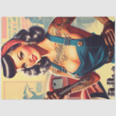 ヴィンテージ整備士のピンアップ 薄葉紙 (正面)