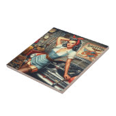 ヴィンテージ整備士ピン留め タイル (側面)