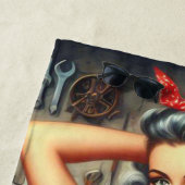 ヴィンテージ整備士ピン留め ビーチタオル (インサイチュ)