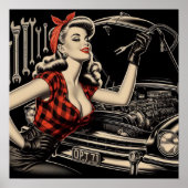 ヴィンテージ整備士ピン留め ポスター (正面)