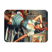 ヴィンテージ整備士ピン留め マグネット (横)