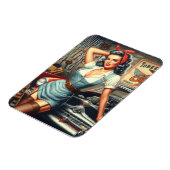 ヴィンテージ整備士ピン留め マグネット (左側)