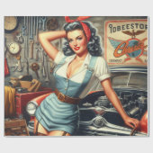 ヴィンテージ整備士ピン留め ラッピングペーパー (フラット)