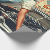 ヴィンテージ整備士ピン留め ラッピングペーパー (角)