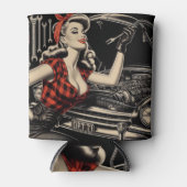 ヴィンテージ整備士ピン留め 缶クーラー (正面)