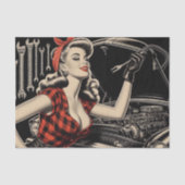 ヴィンテージ整備士ピン留め 薄葉紙 (正面)