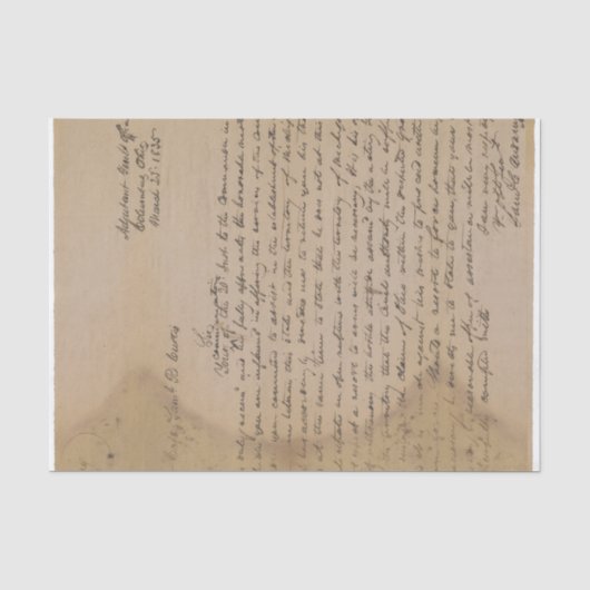ヴィンテージ文字の手書きスクリプト 薄葉紙 (正面)