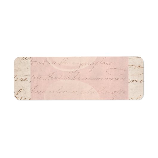 ヴィンテージ文字コロニアルスクリプトパーチメント紙 ラベル (正面)