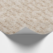 ヴィンテージ文字フランスの背景紙テンプレート ラッピングペーパー (角)