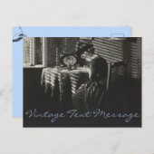 ヴィンテージ文字メッセージ書の女性の手紙 ポストカード (正面/裏面)