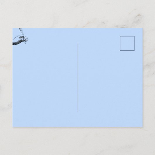 ヴィンテージ文字メッセージ書の女性の手紙 ポストカード (裏面)