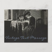 ヴィンテージ文字メッセージ書の女性の手紙 ポストカード (正面)