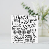 ヴィンテージ文字ライフアドバイスアパレルとギフト アドバイスカード (スタンド正面)