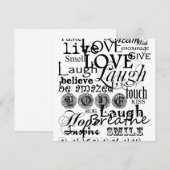 ヴィンテージ文字ライフアドバイスアパレルとギフト アドバイスカード (正面/裏面)