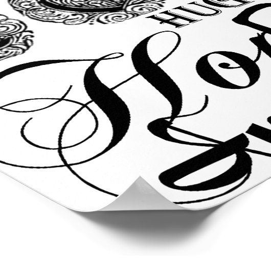 ヴィンテージ文字ライフアドバイスアパレルとギフト ポスター (角)