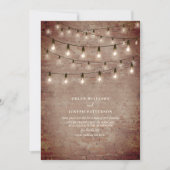 ヴィンテージ文字列軽工業用ブリック仮想 招待状 (正面)