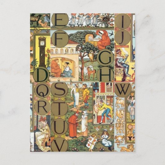 ヴィンテージ文字 ポストカード (正面)