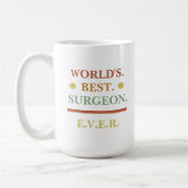 ヴィンテージ文字 |世界の最高の医医 |ギフト コーヒーマグカップ (左)