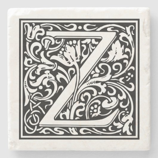 ヴィンテージ文字「Z」 ストーンコースター (正面)