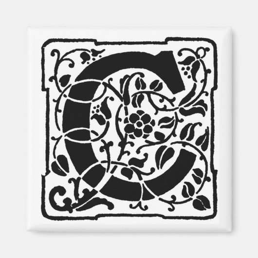 ヴィンテージ文字C – マグネット (正面)