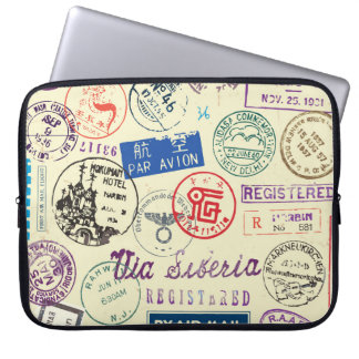 ヴィンテージ文書:スタンプセット収集。 ラップトップスリーブ