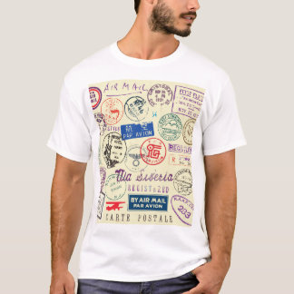 ヴィンテージ文書:スタンプセット収集。 Tシャツ