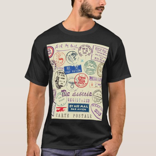 ヴィンテージ文書:スタンプセット収集。 Tシャツ (正面)