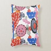 ヴィンテージ文紅型：小さくらんぼの花… アクセントクッション (正面(垂直))