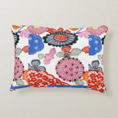 ヴィンテージ文紅型：小さくらんぼの花… アクセントクッション (裏面)