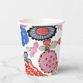 ヴィンテージ文紅型：小さくらんぼの花… 紙コップ (正面)