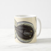 ヴィンテージ斑点アカエイ、海洋海動物 コーヒーマグカップ (正面右)