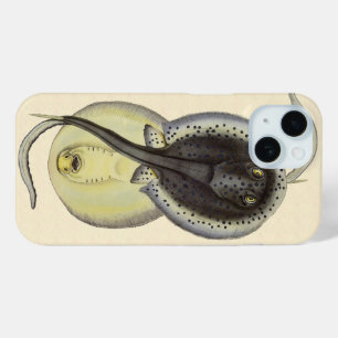ヴィンテージ斑点アカエイ、海洋海動物 iPhone 15ケース