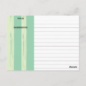 ヴィンテージ料理ベーキングレシピカード ポストカード (裏面)