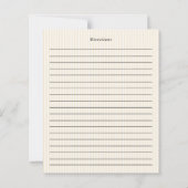 ヴィンテージ料理器具ストライプのレシピカード (裏面)