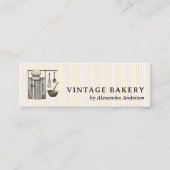 ヴィンテージ料理器具レトロベーカリーパティシシェフ スキニー名刺 (正面)