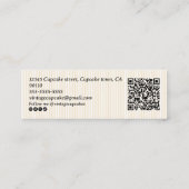 ヴィンテージ料理器具レトロベーカリーパティシシェフ スキニー名刺 (裏面)