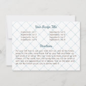 ヴィンテージ料理料理ベーキング料理本レシピカード 招待状 (裏面)