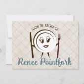 ヴィンテージ料理料理ベーキング料理本レシピカード 招待状 (正面)