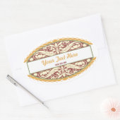 ヴィンテージ新しいカスタムラベル 楕円形シール (封筒)