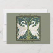 ヴィンテージ新しいスワンス結婚式招待状5 招待状 (正面)